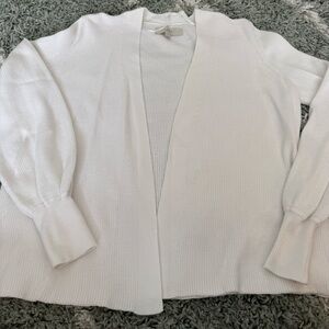 LOFT Women's White Cardigan Sweater